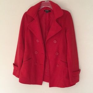 LoveTree red pea coat.